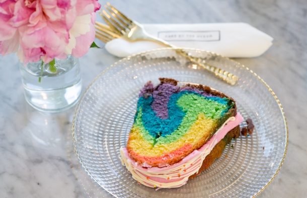 Rainbow Marble Pound Cake